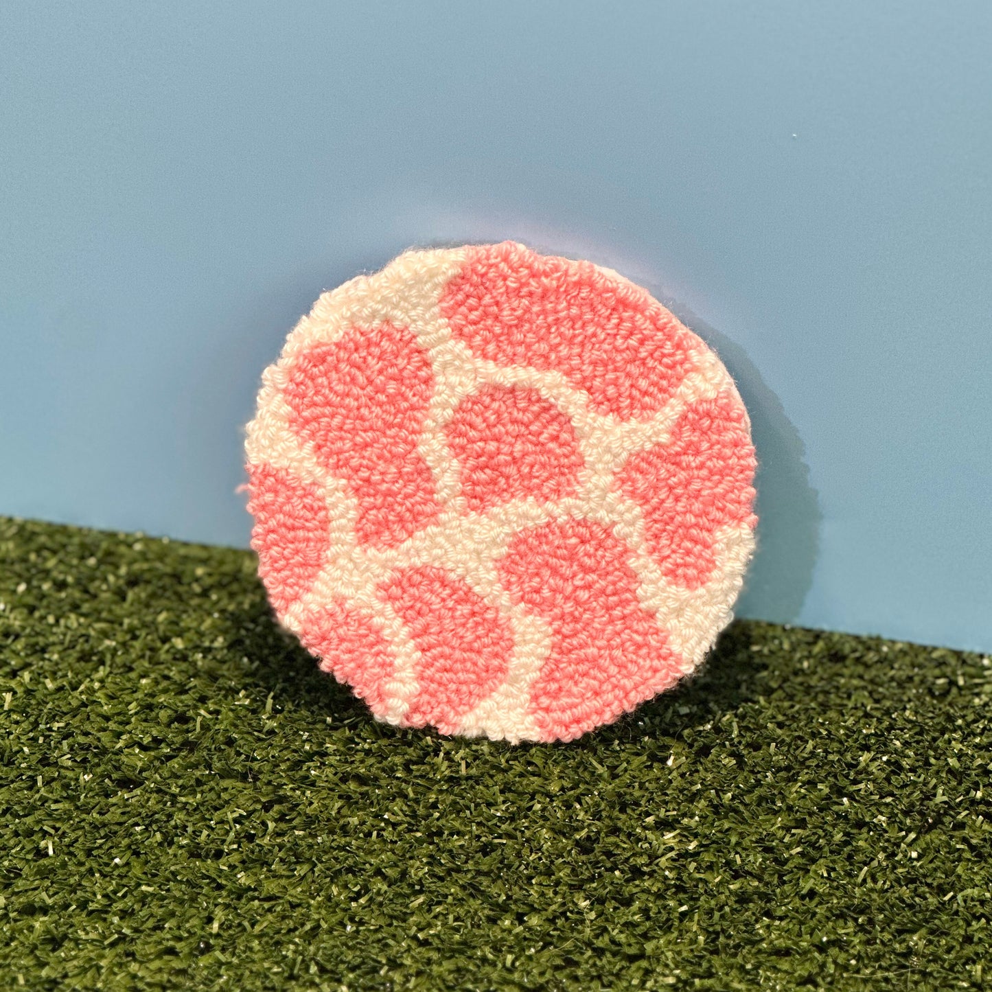 Pink Cow Print Mug Rug