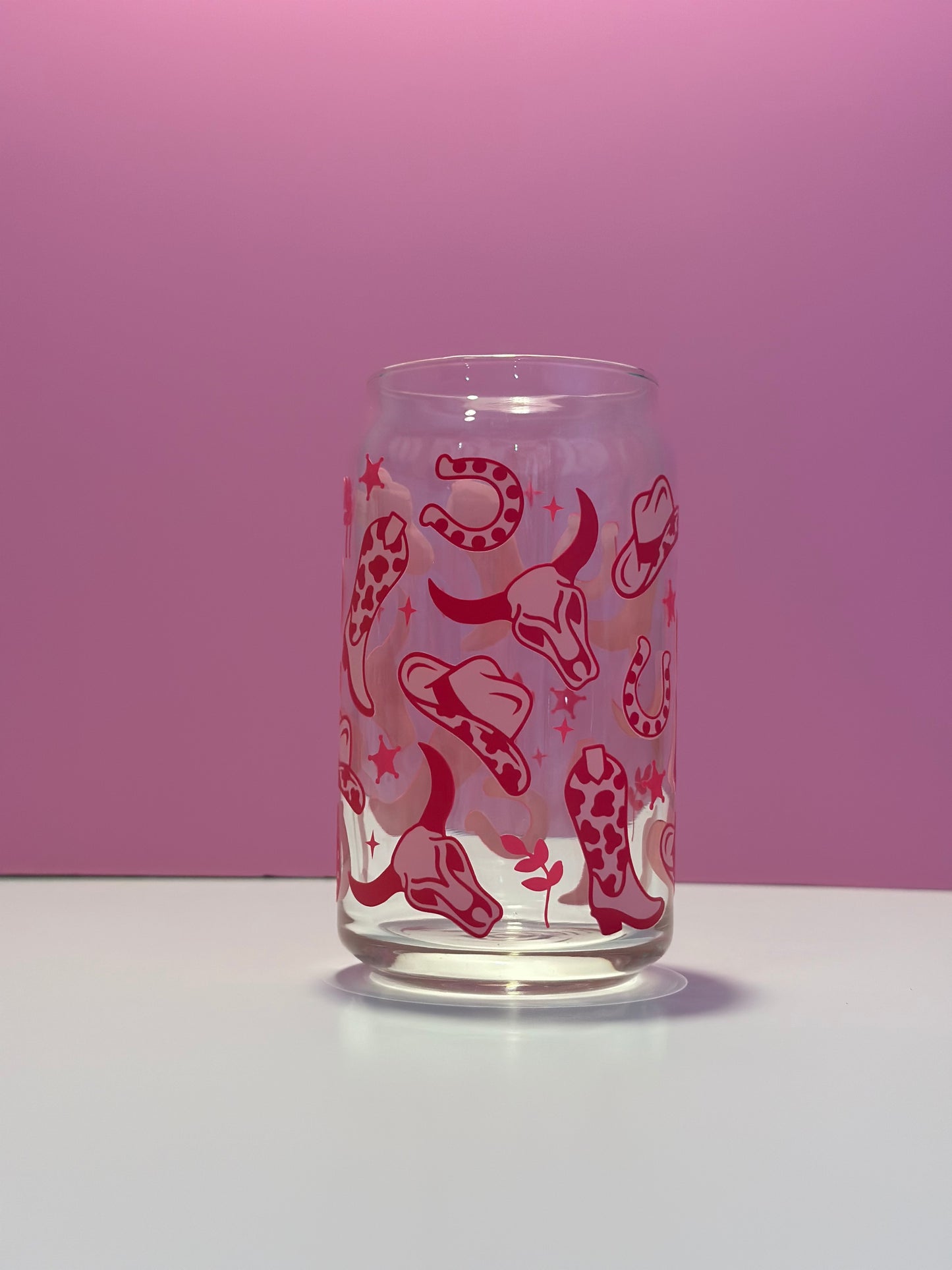 Cowgirl Cutie Can Glass