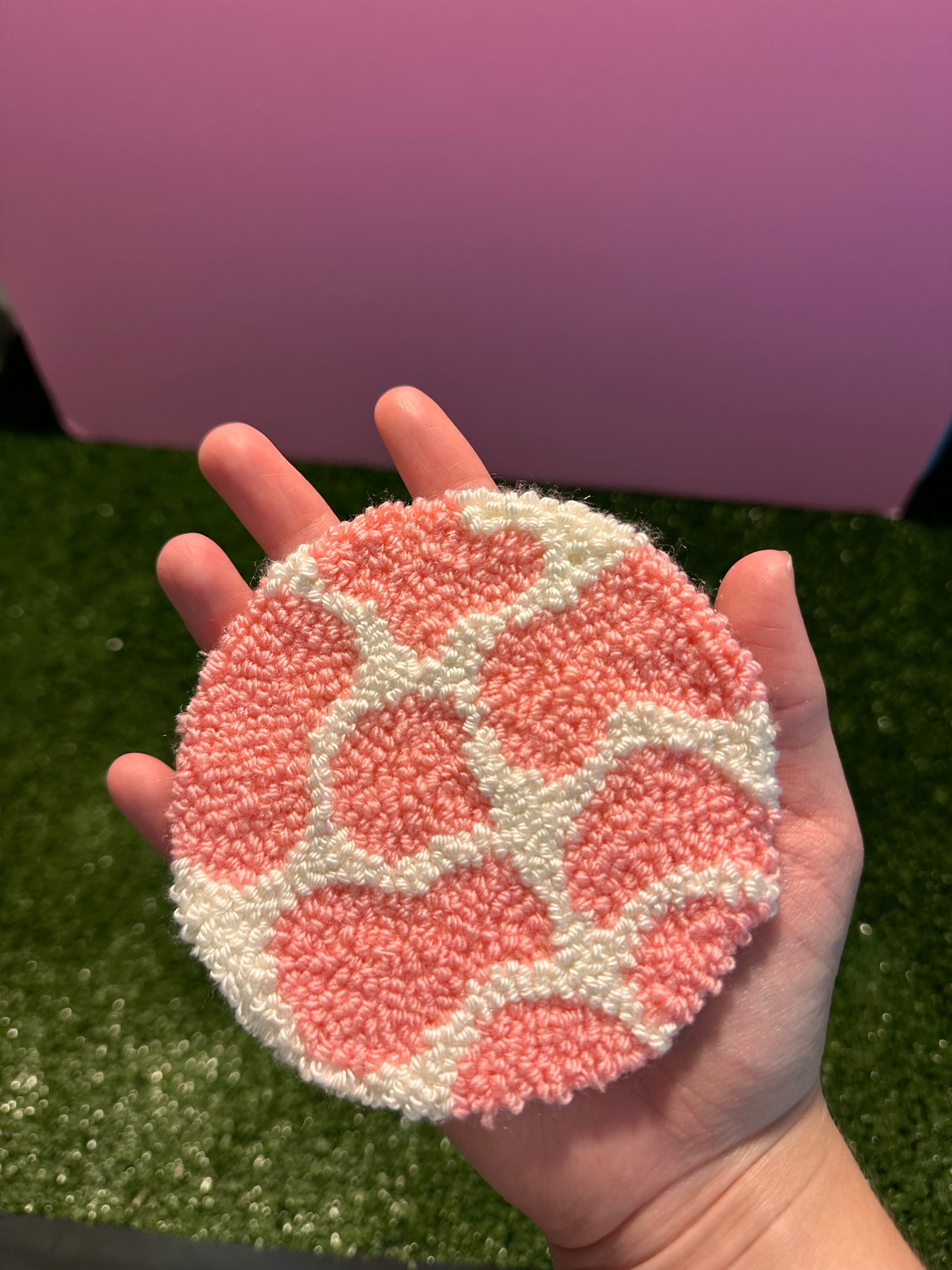 Pink Cow Print Mug Rug