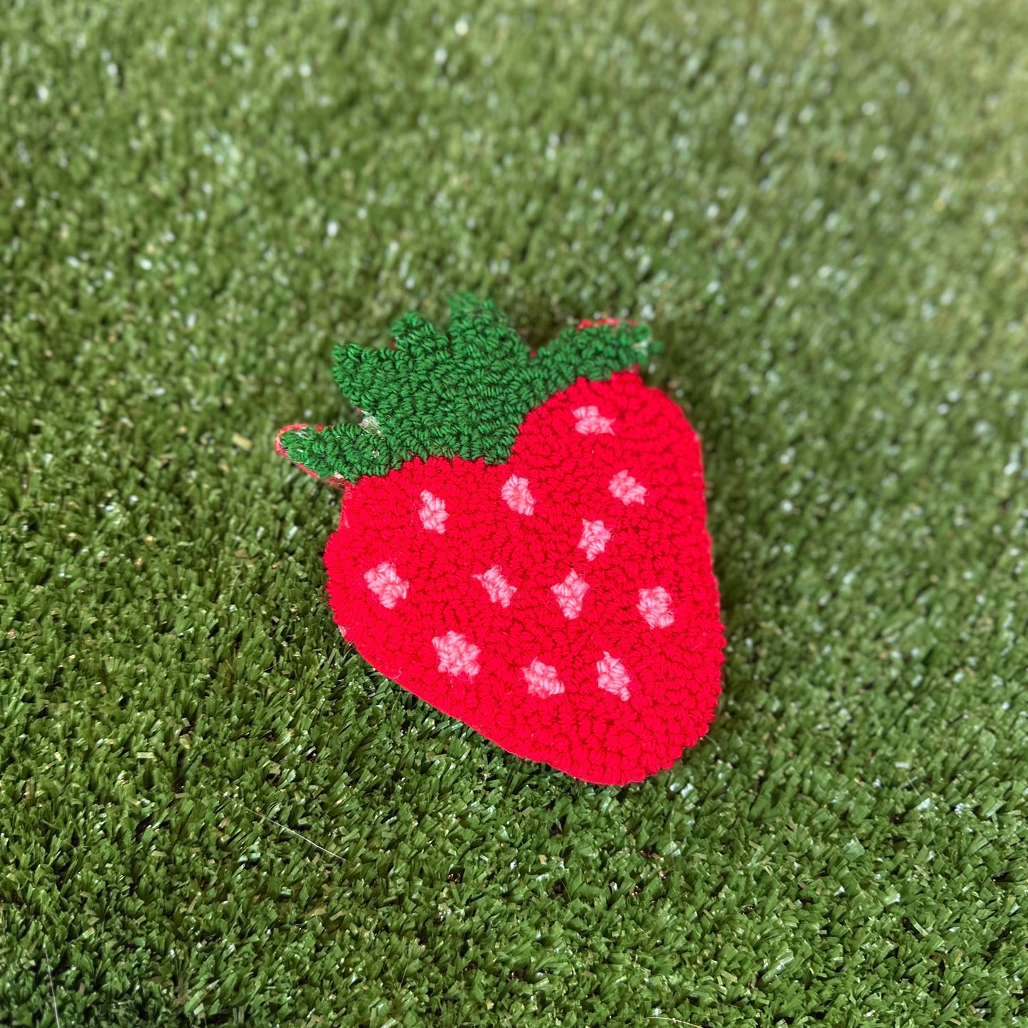 Berry Cute Strawberry Mug Rug