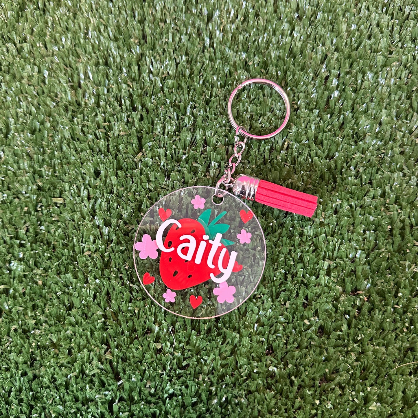 "Berry Cute" Personalized Keychain