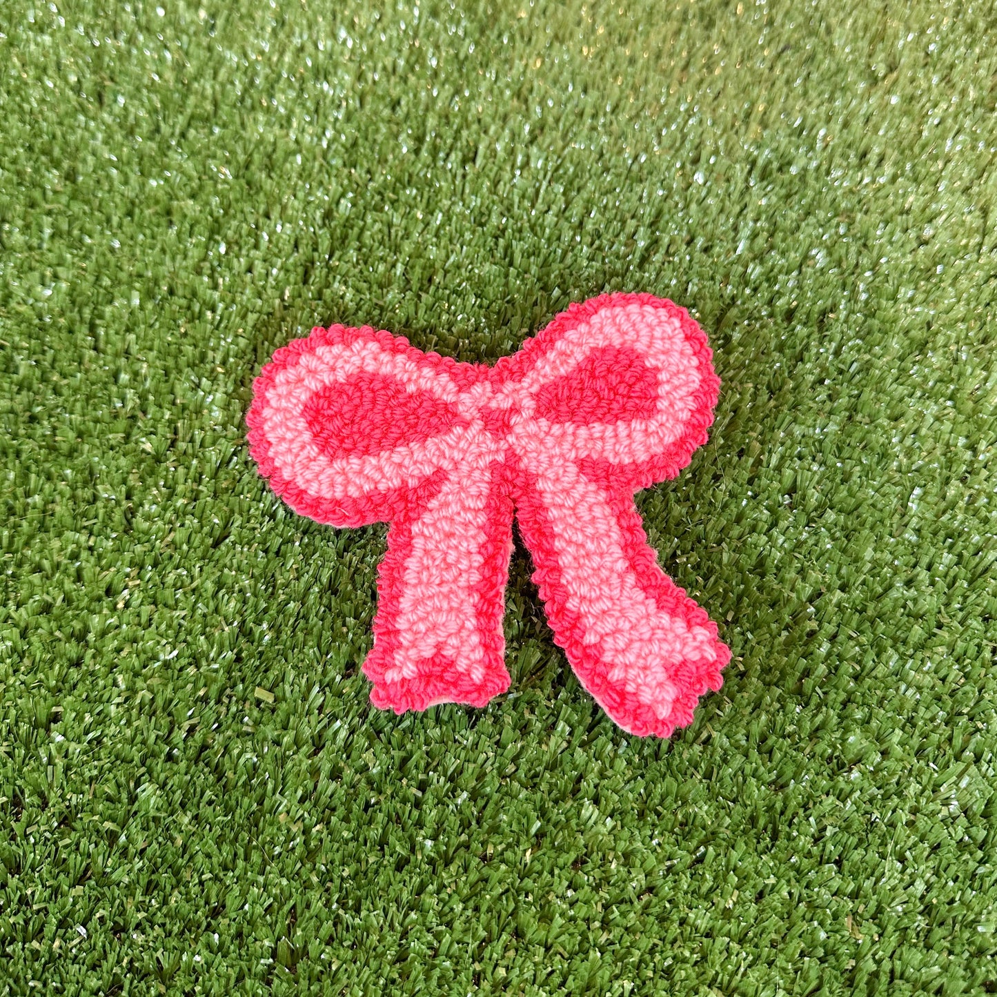 Pink Bow Mug Rug