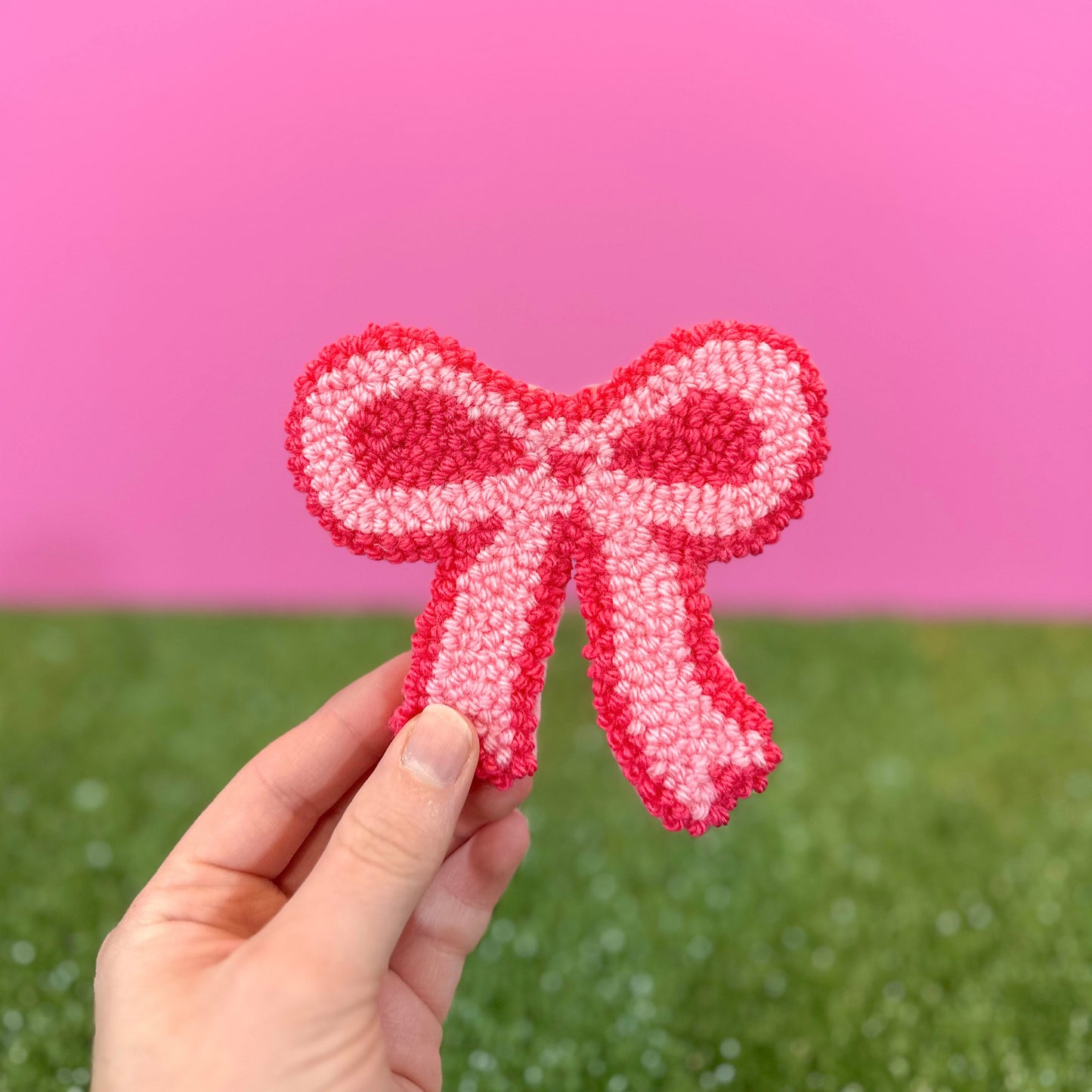 Pink Bow Mug Rug