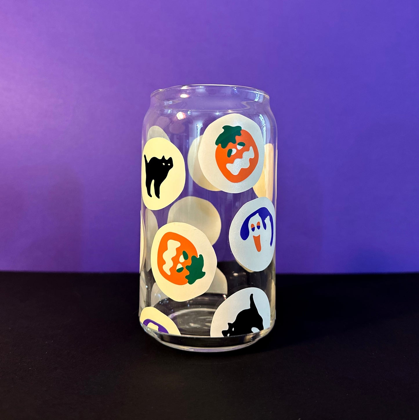 Halloween Cookies Can Glass