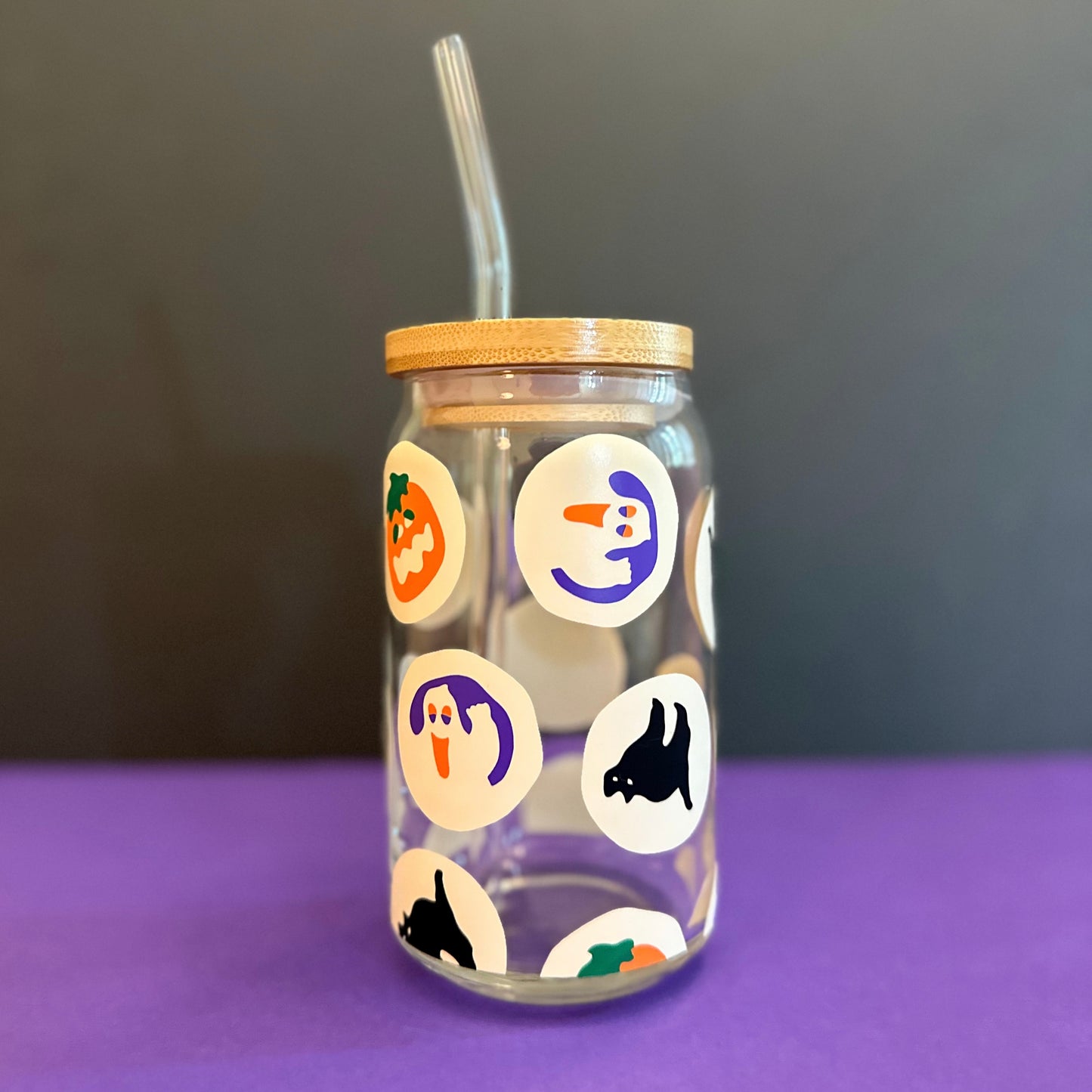 Halloween Cookies Can Glass