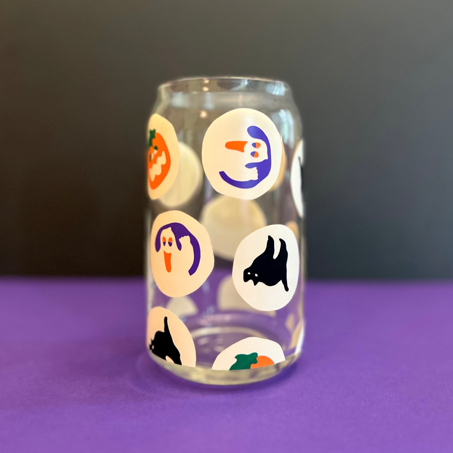 Halloween Cookies Can Glass