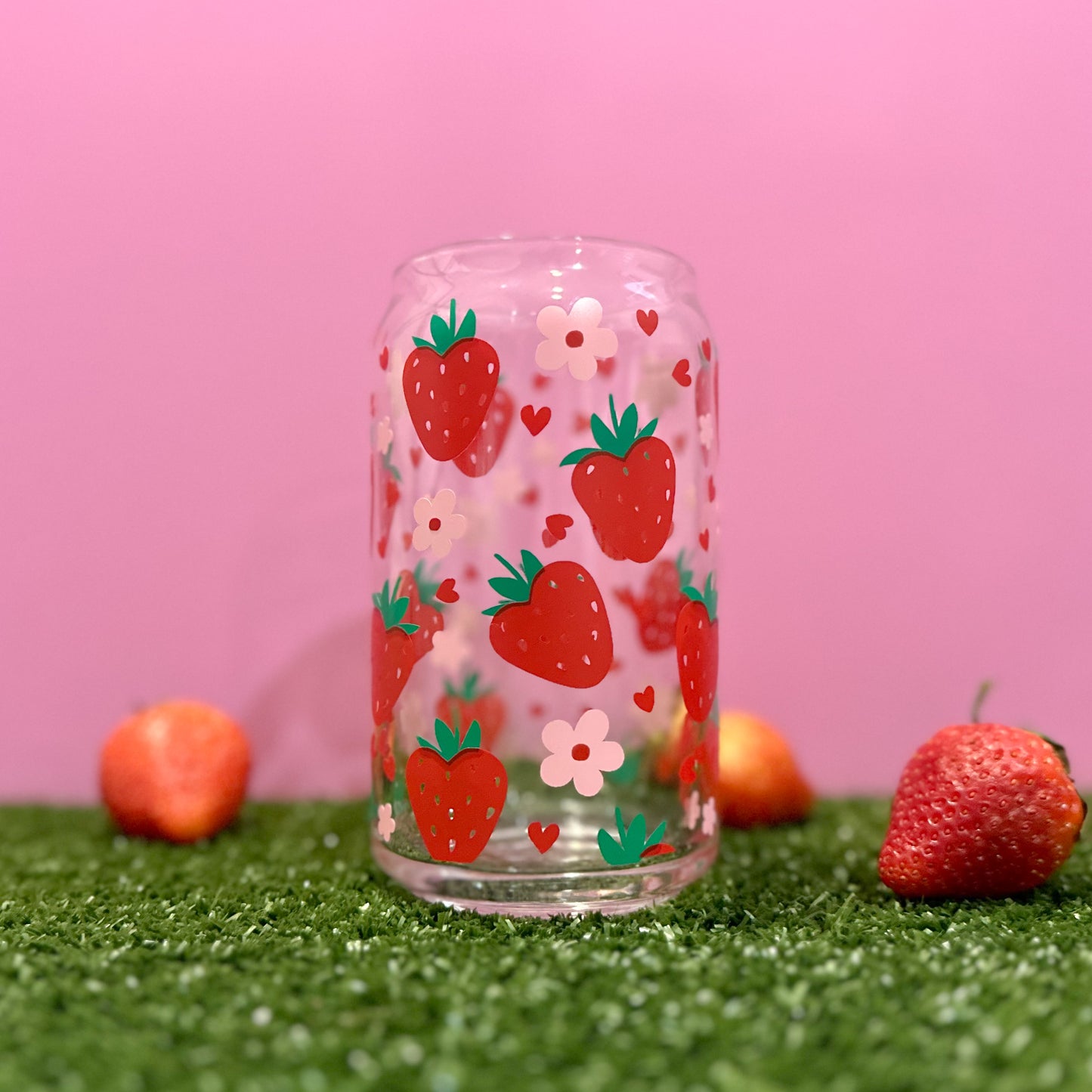 Berry Cute Can Glass