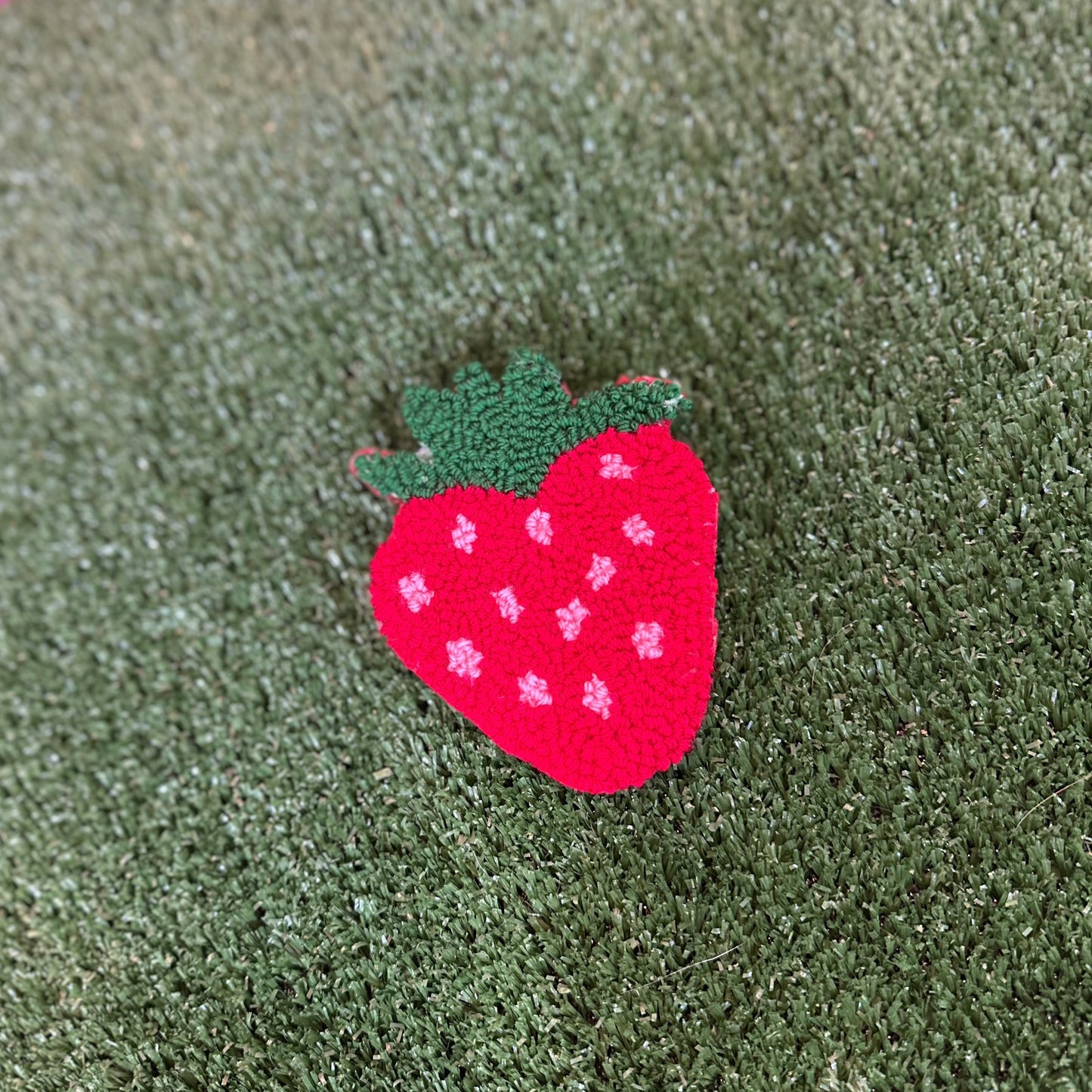 Berry Cute Strawberry Mug Rug