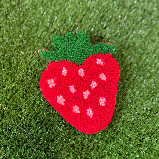 Berry Cute Strawberry Mug Rug