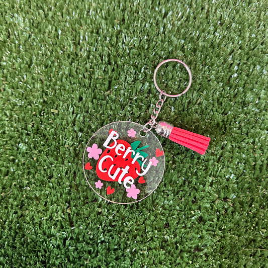 "Berry Cute" Personalized Keychain