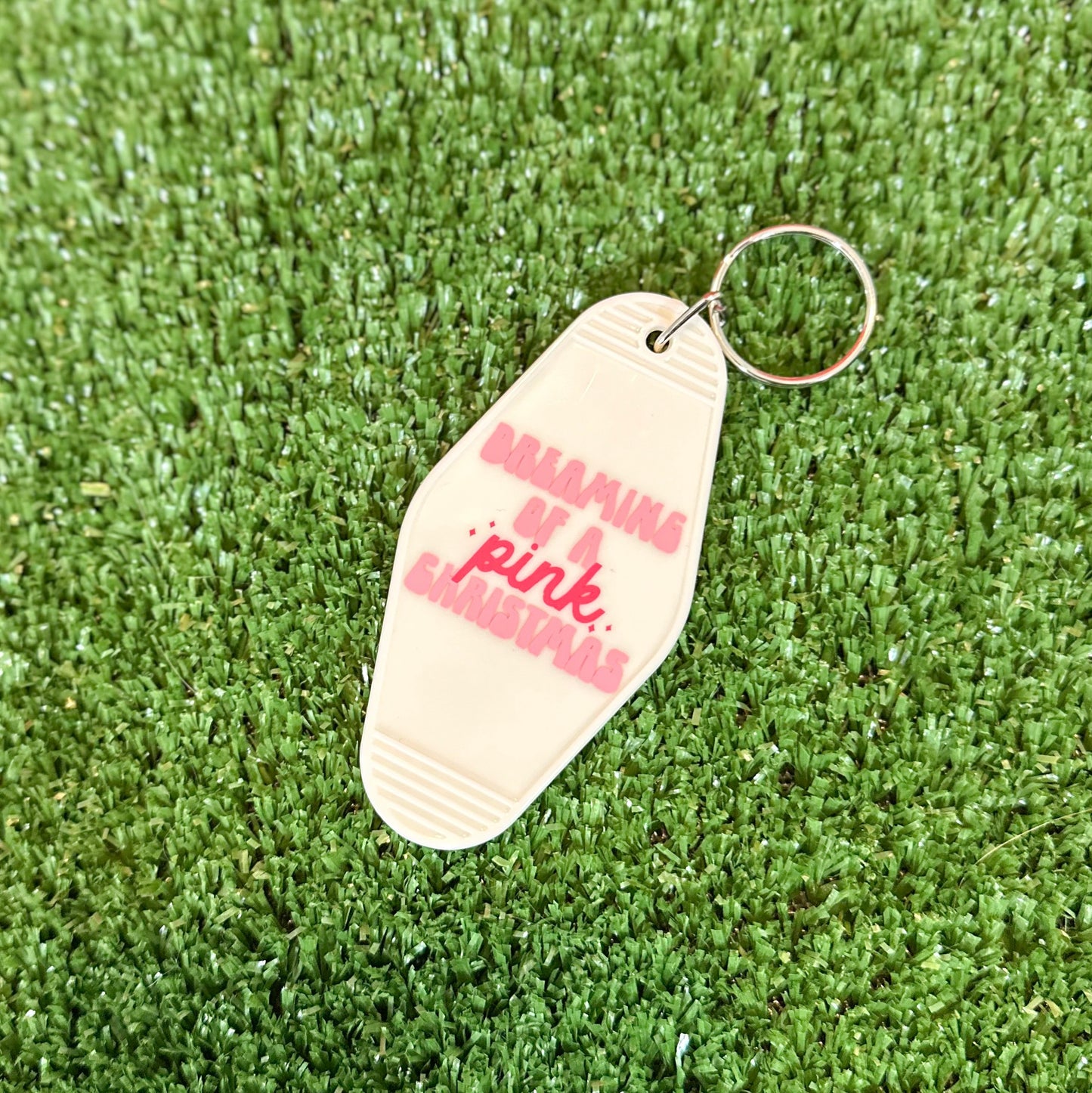 "Dreaming of a Pink Christmas" Pinkmas Keychain