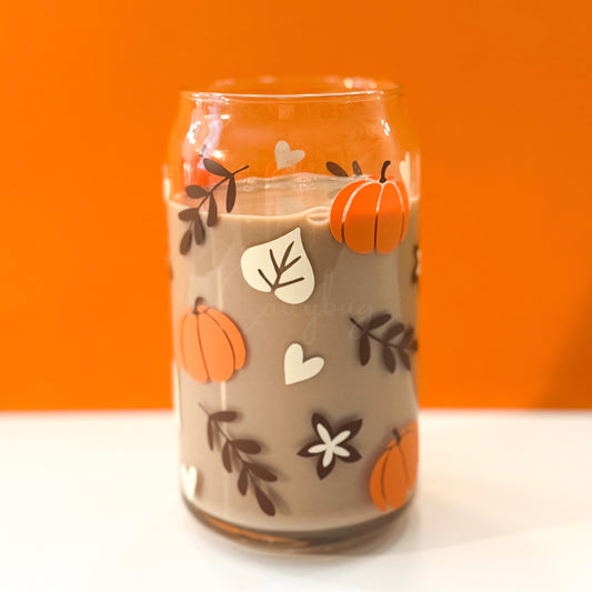 Cozy Autumn Can Glass