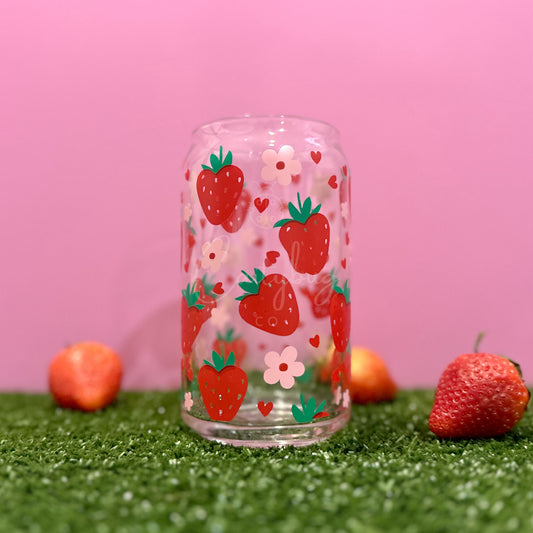 Berry Cute Can Glass